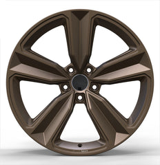 جنوط أودي مزورة مخصصة من ١٧ إلى ٢١ بوصة PCD5x112 5x120 أودي Q3 Q5 A5 A8 عجلات من سبائك الألومنيوم 6061-T6 بتصميم السيف البرونزي
