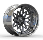 Custom-made two-piece rim middle disc, matte black, bronze, gray, aluminum alloy, high quality guaranteed, private customization