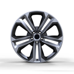 أودي أسود غير لامع مع أسلاك فضية وإطارات من سبائك الألومنيوم وحافة سلكية وعجلات سيارة مزورة