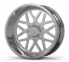 عجلات شاحنات مخصصة مطلية باللون الأسود المصقول الفضي مقاس 18-24 بوصة لسيارات فورد وشيفروليه ودودج وجيب