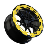 Customizable 20 Inch Evo Hurancan R8 C8 Car Rims 5x120 20 Inch Matt Gold Aero Ring Gloss Black Wheel