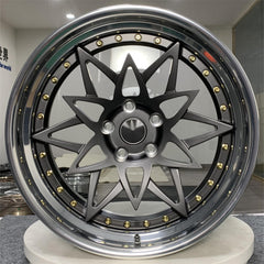 Custom-made two-piece rim middle disc, matte black, bronze, gray, aluminum alloy, high quality guaranteed, private customization