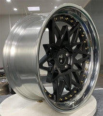 Custom-made two-piece rim middle disc, matte black, bronze, gray, aluminum alloy, high quality guaranteed, private customization