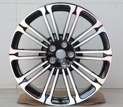 The most favorable price for forged aluminum alloy 18-24 inch 5-hole black multi-spoke alloy car rims, passenger car Land Rover wheels