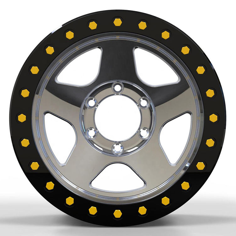 4x4 6x139.7 6x114.3 Forged Aluminum Alloy Passenger Cars Forged Wheels Polish Beadlock 100mm PCD Five Spoke for Toyota Tacoma